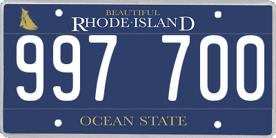 RI license plate 997700