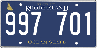 RI license plate 997701