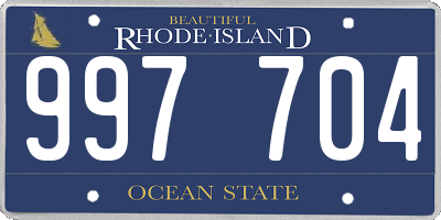 RI license plate 997704