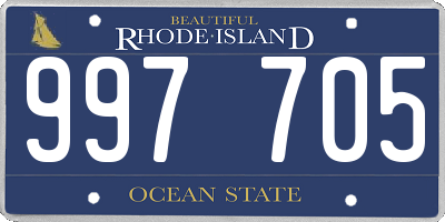 RI license plate 997705