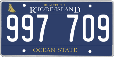 RI license plate 997709