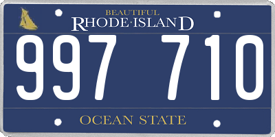 RI license plate 997710