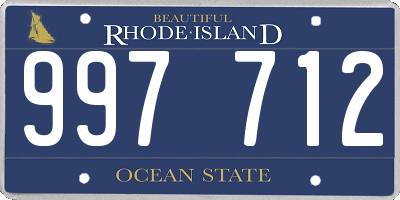 RI license plate 997712