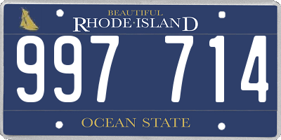 RI license plate 997714