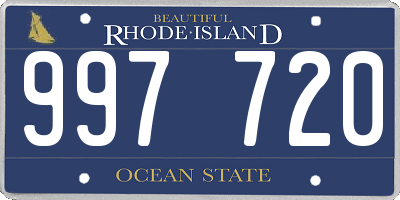 RI license plate 997720