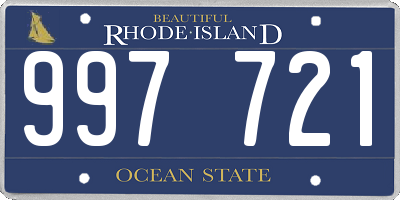 RI license plate 997721