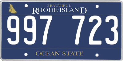 RI license plate 997723