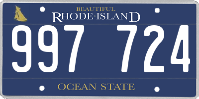 RI license plate 997724