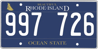 RI license plate 997726