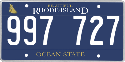 RI license plate 997727