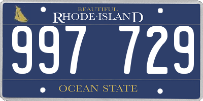 RI license plate 997729