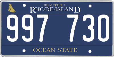 RI license plate 997730