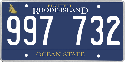 RI license plate 997732