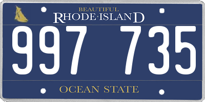 RI license plate 997735