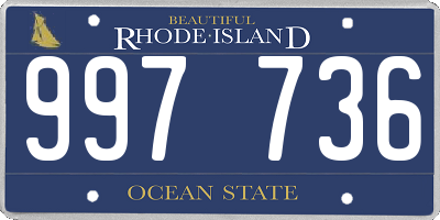 RI license plate 997736