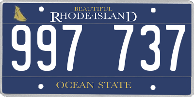 RI license plate 997737