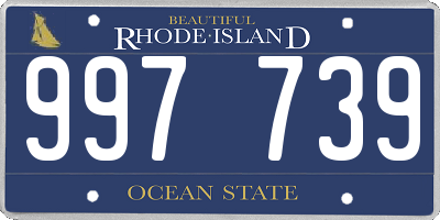 RI license plate 997739