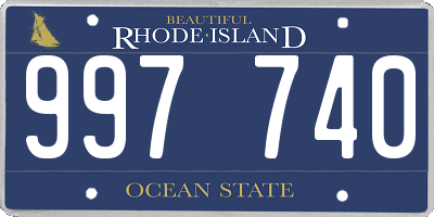 RI license plate 997740