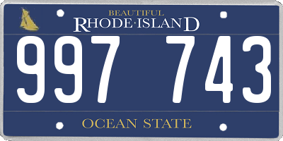 RI license plate 997743