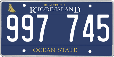 RI license plate 997745