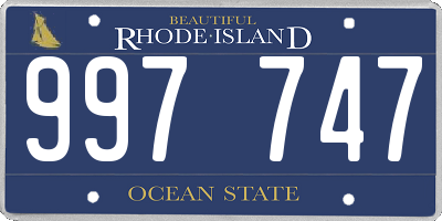 RI license plate 997747