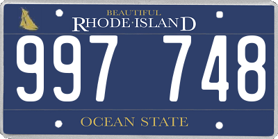 RI license plate 997748