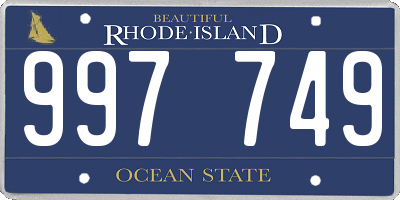 RI license plate 997749