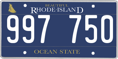 RI license plate 997750