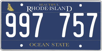 RI license plate 997757