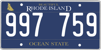 RI license plate 997759