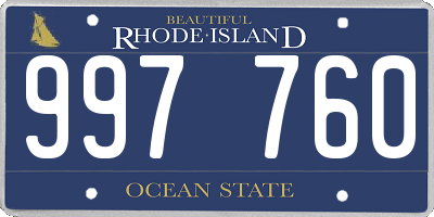 RI license plate 997760