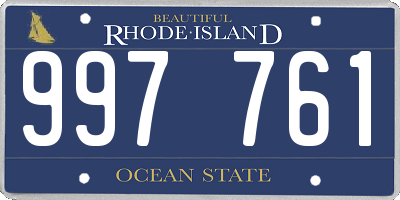 RI license plate 997761