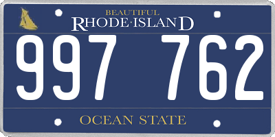 RI license plate 997762