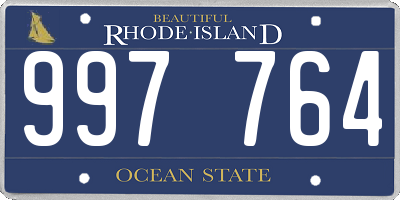 RI license plate 997764