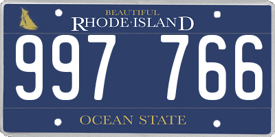 RI license plate 997766