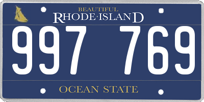 RI license plate 997769