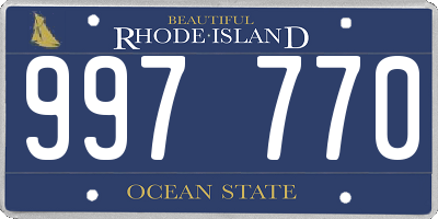 RI license plate 997770