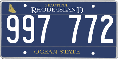 RI license plate 997772