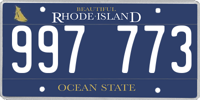 RI license plate 997773