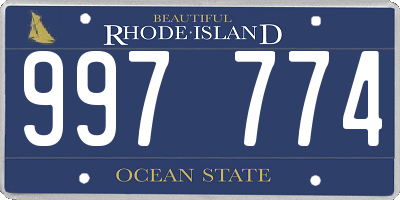 RI license plate 997774