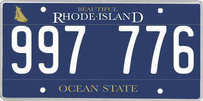 RI license plate 997776