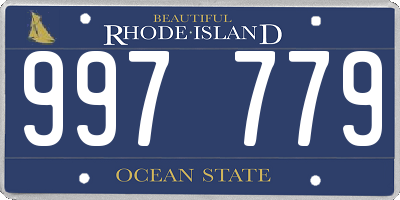 RI license plate 997779