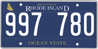 RI license plate 997780