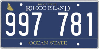 RI license plate 997781