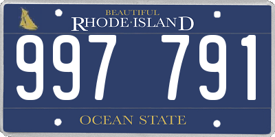 RI license plate 997791