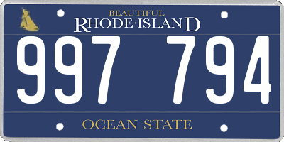 RI license plate 997794