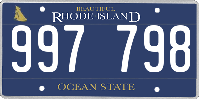 RI license plate 997798