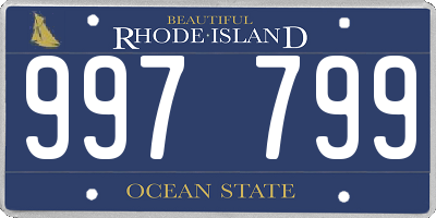 RI license plate 997799