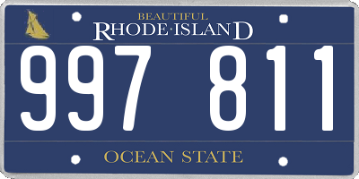 RI license plate 997811