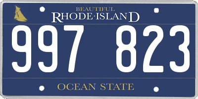 RI license plate 997823